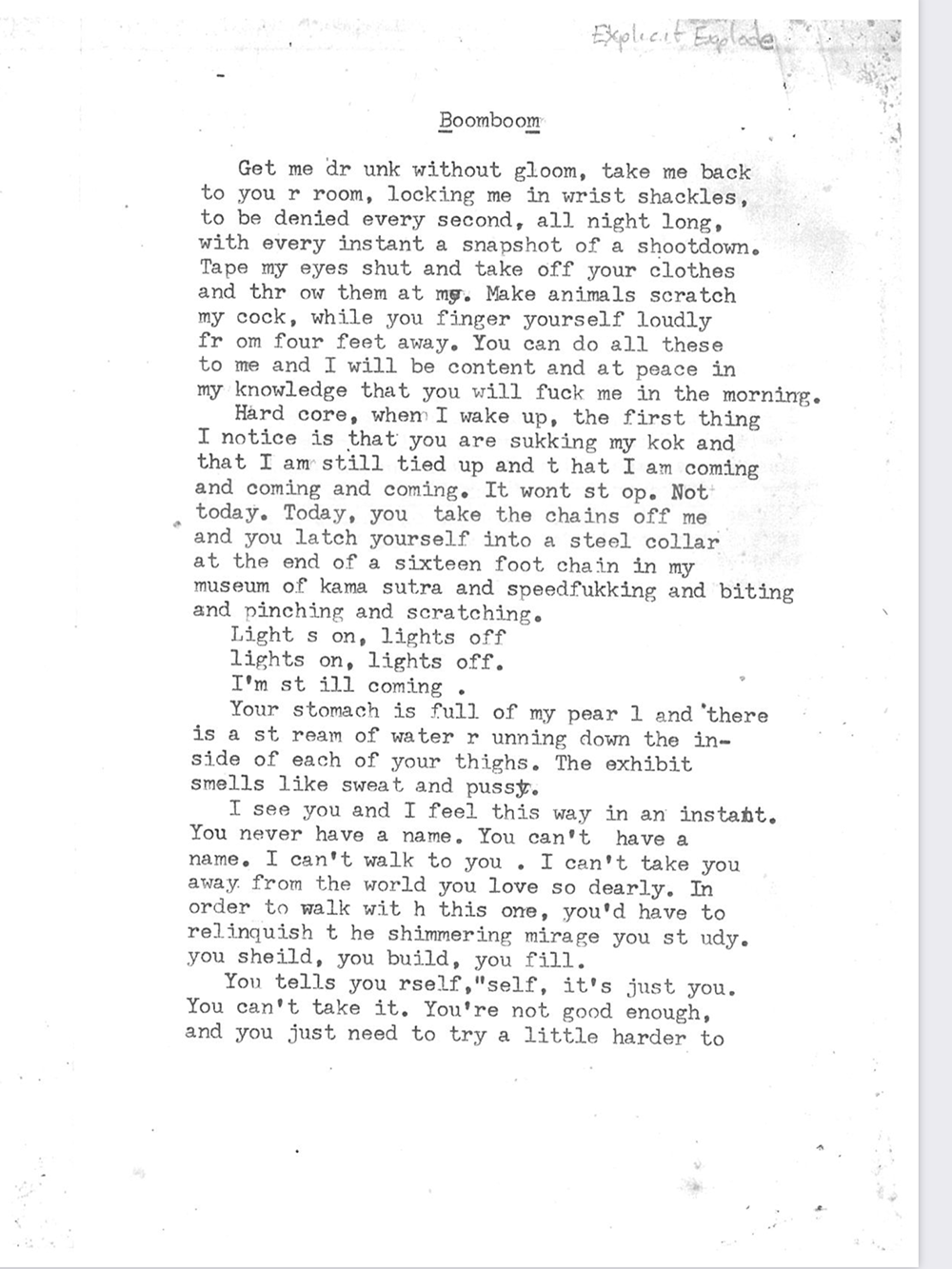 an image of typewritten text